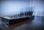 Glass, urethane resin<br />28 in x 100 in x 38 in